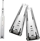 Kanduo Auszüge für Schubladen 2 Stück industrielle Hochleistungs-Schubladenschienen, Kugellager-Schubladenschienen, 3-Fach gefaltet, Vollauszug Hardware-Zubehör(34 Inch(850 mm))