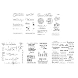 5 Stück Scrapbooking-Stempel mit transparentem Hintergrund, dekorativer Stempel für Kartenherstellung, Fotoalbum, Tagebuch, Planer, Dekoration