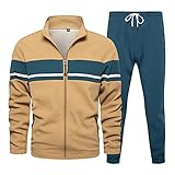 Herren Jogginganzug Freizeitanzug Sportanzug Leisure Suit Tracksuit Tracksuit Joggingsuit Trainingsanzug Sportbekleidung Hausanzug Comfortable Breathable 2-Piece Fitness Langarm Sweatshirt