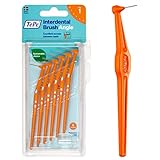 TEPE Angle Interdentalbürsten Orange (ISO Größe 1: 0,45 mm) / Kontrollierte Reinigung der Zahnzwischenräume auch an schwer zugänglichen Stellen / 1 x 6 Angle Interdentalbürsten