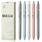 FIOVER 5 x Gelstifte, schnell trocknende Tinte, feine Spitze, Premium-Gelstifte, schwarze Tinte, glattes Schreiben für Schule, Büro, Zuhause, 1 Stück (5er Pack)