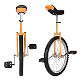 uyoyous Einrad 20 Zoll Einrad Balance Training Einradständer Höhenverstellbar Robuste für Erwachsene Kinder Outdoor Sportarten, Gelbe, Unisex