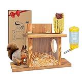 Eichhörnchen-Futterstation für den Außenbereich – langlebige robuste Konstruktion, kuscheliger Winterschutz, funktionaler Futterplatz, dekoratives Outdoor-Zubehör, Eichhörnchen, Streifenhörnchen