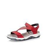 Rieker Damen Sandaletten 68871, Frauen Sandalen,Sommersandalen,bequem,Sommerschuhe,Freizeitschuhe,offene,Schuhe,Strandschuhe,rot (33),40 EU / 6.5 UK