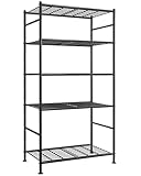 Sakugi Regal – 5-Stöckiges Standregal, Stabiles Schwerlastregal & Küchenregal, Verstellbares Metallregal Für Küche, Speisekammer, Garage & Abstellraum, 84×32×183 cm, Schwarz