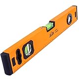 Siumir Kleine Wasserwaage 40 cm Magnetischer Wasserwaage mit 3 Libellen für Messungen von 180°, 90° und 45°