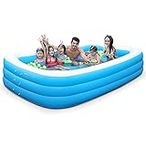 KOHARA Aufblasbares Planschbecken, Familienpool, aufblasbares Schwimmbad für den Außenbereich, Pool mit großem Fassungsvermögen für Erwachsene/Kinder (Größe: 190 x 140 x 60 cm)