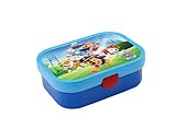 Mepal Brotdose Kinder - Bento Box Kinder - Brotdose Kinder mit Fächern & Gabel - Meal Prep Box mit Clip-Verschluss - BPA-frei & Spülmaschinenfest - 750 ml - Paw Patrol Pups