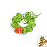 JCYUANI Katzenhalsband Handstricken Halsband Katze Aüße Karotte Haustierhalsband Verstellbares Katzenhalsband 25-35 cm für Katzen Geeignet