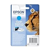 Epson Original T0712 Tinte Gepard, wisch- und wasserfeste (Singlepack) cyan