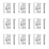 Dreamark Silber Schubladengriffe, 9 Stück Möbelknöpfe Rund, Metall Türknöpfe, Schubladenknöpfe und Schrankknöpfe, für Schränke, Kommoden und Schubladen, Möbelgriffe mit Schrauben