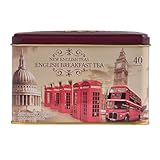 New English Teas - English Breakfast Tea 40 Tea Bags - British Vintage Tin