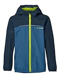 VAUDE Regenjacke Kinder Turaco III in Blau – wasser- & winddichte Outdoor-Jacke für Kinder, atmungsaktiver Kinder Windbreaker mit Kapuze – Größe: 122
