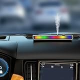 RANRAO Auto-Lufterfrischer, multifunktional, RGB-Musik, Kfz-Parktelefon, Nummernschild (schwarz)