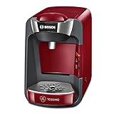 Tassimo Suny Kapselmaschine TAS3203 Kaffeemaschine by Bosch, über 70 Getränke, vollautomatisch, geeignet für alle Tassen, nahezu keine Aufheizzeit, 1300 W, rot/anthrazit