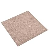 LAPOOH Teppichfliesen 20 STK. 5 m² 50x50 cm Beige, Teppichboden, Teppich Fliesen Boden, Eppichfliesen, Filzfliesen