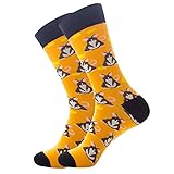 Socken Bier Holen 6 Paar Frühlings- und Herbst- bedruckte mittelgroße Herren-Röhrensocken Unisex Sneaker Socken Kurzsocken Sportsocken 9 Paar