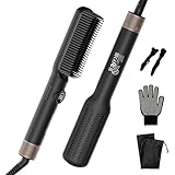 FLYZEMAA 2-in-1 Volumen-Haartrockner und Stylingbürste mit Dual-Wind-Technologie für schönes Haar, geeignet für alle Haartypen, 7 Temperatureinstellungen, Dualspannung (100–240V), EU-Stecker, Schwarz