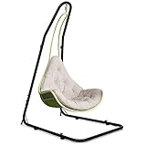 GOPLUS Hängestuhlgestell höhenverstellbar, Hängesesselgestell Hängesitzständer Hängesesselständer Hängesessellgestell Hängesitz, aus Eisen, 135 x 115 x 200 cm, schwarz