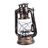 KOMBIUDA Retro-öllampe Draussen Halloween-requisiten Laterne Lampe Geführte Laternen Geführte Sturmlaterne Laternen Dekorativ Im Freien Öllaterne Led-lampe Hängende Laterne Altmodisch