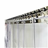 Transparenter wasserdichter PVC-Streifen Türvorhang für Lagertüren und begehbare Gefrierschränke, kommerzielle Vinyl-Ersatzstreifen, 105 x 210 cm