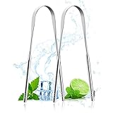 ACWOO Zungenreiniger Edelstahl, 2 Stück Zungenschaber Set, Toungescraper für Erwachsene Mundpflege Cleaner, Tongue Scraper Probadent Gegen Mundgeruch Zungenbürste Heilt Schlechten Atem(Silber)