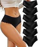 Sth Big Unterhosen Damen Nahtlose Hohe Taille Seamless Slips Damen High Waist Unterwäsche Frauen Bequem Hipsters Pantys Ohne Abzeichnen Taillenslip Nahtlos Underwear Women Slips Mehrpack 6