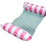 Aufblasbare Pool-Hängematte/Rosa Pool Float/Pool Aufblasbare für Erwachsene, 4 in 1 Schwimmbad Schwimmer Hängematte/Pool Spielzeug/Wasser Hängematte - Sessel - Sitz - Schwimmendes Bett
