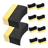 LALADEFIEE 10 Stück Auto Wachsschwamm Die Auto Polierpads Auto Wachs Pad Auto Wachs Schwamm Auto Wachs Puffer Auto Polierset Auto Wachs Zum Polieren Auto Polierschwamm