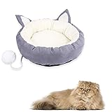 jagosen Katzenbett Hundebetten FüR Mittlere Hunde Katzenbett Hundekomfortbett Hundekissen Hund Schlafsofa Warmes Hundebett Katzen Donut Bett Flauschiges Hundebett Gray,X-Large