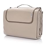 meteor Extra Large Picknickdecke mit wasserdichter Unterseite XXL sanddichte campingdecke Outdoor stranddecke tolle Picknick-Matte groß Thermo isoliert Camping-Decke für Park Garten Strand