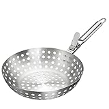 Westmark Grillwok – Ideal für die Zubereitung größerer Mengen leckeren Grillgemüses, langlebig, spülmaschinengeeigent – Rostfreier Edelstahl, Silber