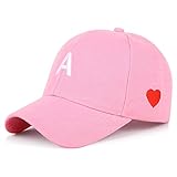 AAGAZA Baseballmütze für Frauen Buchstabenstickerei Baseballkappe Visierkappe Mode lässige Schirmmütze coole Studentenkappe, schwarz, Einheitsgröße/179 (Farbe: Rosa, Größe: Einheitsgröße)