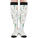 Unisex Lauf Socken Niedliche Pflanze Mit Dinomuster Sport Socken Bunte Trekking Socken Trapazierfähig Tennis Socken Für Komfort Basketball Trekking