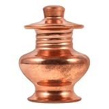 OFFSCH rote Kupfervase Altaropferbecher buddhistisch chinesische Opferschale Dekorative Flasche Tischdekoration Kupferne buddhistische Flasche religiöse Buddha-Dekoration Rose Gold