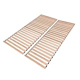 Krok Wood Premium Lattenrost Rollrost mit 23 extra stabilen Leisten aus Massivholz Buche 160x220 cm