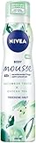 NIVEA Körper Mousse, Gurke - Matcha Tee Duft, für trockene Haut, Spender, 3er Pack (3 x 200 ml)