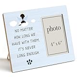 QZJ Bilderrahmen für Hundebeileidsgeschenk, Gedenkgeschenk für den Verlust des Hundes, Beileidsgeschenke, Geschenk für Hundeverlust, Holz-Bilderrahmen, 10,2 x 15,2 cm Foto
