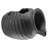 SUPVOX Keramikbrunnen Wasserkrug für Gartendekor Kleiner Schwarzer Keramik Wasserfallkrug mit Offenem Ausguss für Außenbereich und Innenhof