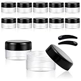 GAUATO 12 Stück Döschen 5ml, Plastik Cremedosen zum Befüllen, Leere Tiegel Transparent Salbendosen, Cremetiegel mit Deckel Mini Dosen Reise Tiegeldosen, für Lippenbalsam, Creme, Kerzen, Kosmetik