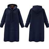 Women's Long Sweatshirts Winter Long Sleeve Plain Pullover Baggy Tshirts Crewneck Tunics Holiday Tops Party Hoodies Clothes 2024 A-44