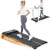 CITYSPORTS Laufband | Elektrisches Walking pad für Zuhause, Mit Bluetooth-Musikwiedergabefunktion, LED-Anzeige und Riemenscheibe 1-6KM/H, 110KG (schwarz grün)