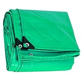 Abdeckplane 750 x 1000 cm Schimmelresistent Wasserdicht LKW Plane mit Ösen Reißfest, UV Stabilisiert, Schimmelresistent für Holz, Garten, Dach BAU Winterfeste Schutzplane, Grün