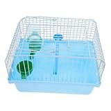 Milisten Tragbarer Vogelkäfig Haustierkäfig Kleiner Käfig für Vögel Hängender Vogelkäfig Papageien-Tragekäfig Kanarienvögel Käfig Vogelkäfig Träger Papageienkäfig Kleintiere Käfig Taubenkäfig Blau ABS