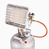 Gazcamp Heizstrahler 4,2 kW mit Piezozündung & Zündsicherung inkl. Schlauch & Regler