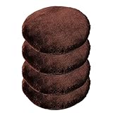 YDIJFLL Runde Stuhlpolster, Pelziges Plüsch-stuhlkissen, Flauschige Sitzkissen, Weiches Sitzpolster, Solide Hockerkissen Für Schlafzimmer, Wohnzimmer Und Bürostühle(Size:45cm,Color:F)
