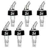 Zyluniy 6 Stück Flaschenausgießer, 2cl Dosierausgießer Bar Portionierer Spirituosen Dosierer für Wein, Cocktails & Spirituosen - Praktischer Schnapsspender für Home-Bar & Gastronomie