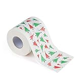 Spritumn Home Weihnachtsmann-Toilettenpapier, Toilettenpapierrolle, Weihnachtsdekoration, Seidenpapier (B)