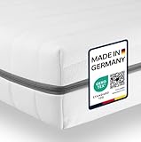 Sleepneo Matratze 90x200 - Ergonomische Kaltschaummatratze - 7-Zonen-Matratze H2 H3 - Oeko TEX Zertifiziert - Waschbarer Bezug - 2in1 Matratzen Härtegrad - atmungsaktiv - Höhe 15 cm