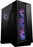 MSI MPG GUNGNIR 111R Mid-Tower ATX Gehäuse (2X USB 3.1 Anschluss, 4X 120mm A-RGB Fan im Lieferumfang, schwarz, A-RGB)